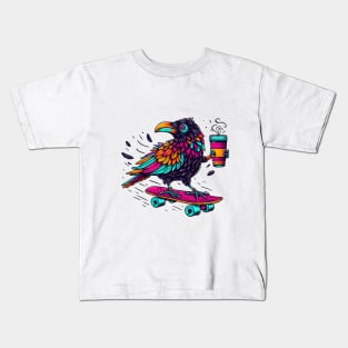 Cawfee Crow Kids T-Shirt